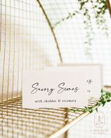 Minimalist Buffet Card Template | Buffet Cards