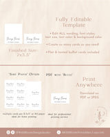 Minimalist Buffet Card Template | Buffet Cards | Modern Wedding Buffet Cards | Food Labels | Wedding Buffet | Editable Template | M9
