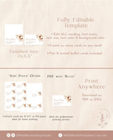 Boho Buffet Card Template | Pampas Grass Buffet Cards