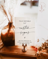 Minimalist Wedding 4x6" Sign | Customizable Wedding Signage