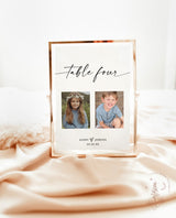 Photo Table Numbers | Modern Minimalist Wedding Table Numbers