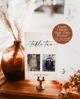 Photo Table Numbers | Modern Minimalist Wedding Table Numbers