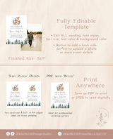 Woodland Winter Baby Shower Invitation Template | Baby It's Cold Outside
