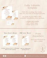 Boho Guess How Many Candies Baby Shower Game | Pumpkin Baby Shower Game