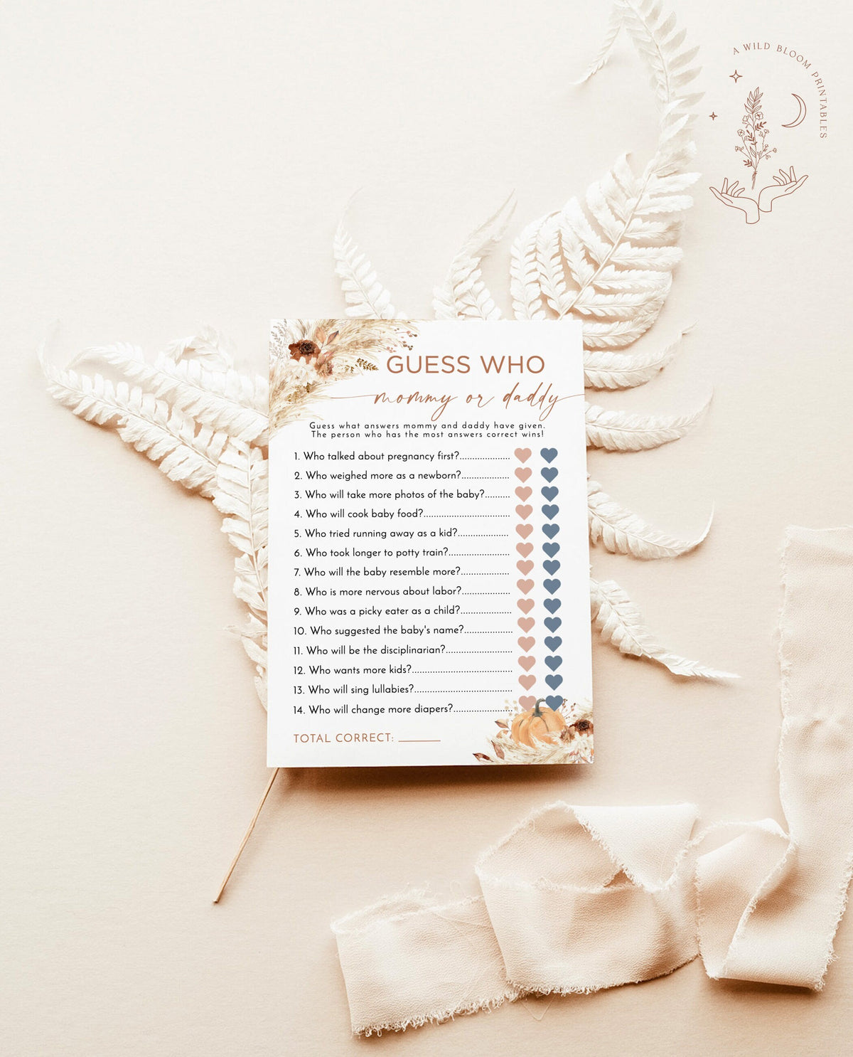 Baby Shower Guess Who Game | Pumpkin Baby Shower