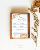 Baby Shower Advice and Predictions Card | Pumpkin Baby Shower