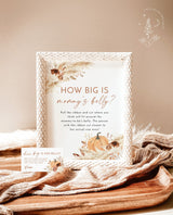 How Big is Mommy's Belly Game | Boho Baby Shower Game