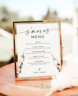 S'more Menu Sign | Wedding S'more Menu