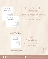 Minimalist Dessert Menu Sign | Love at First Bite