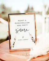 S'more Wedding Sign | Modern Minimalist S'more Sign 
