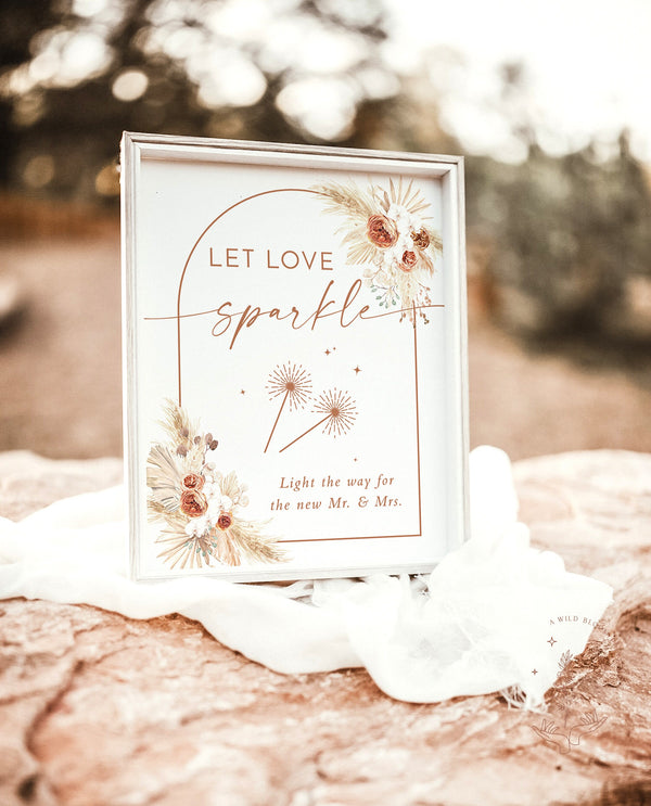 Sparkler Send Off Sign | Let Love Sparkle Sign 