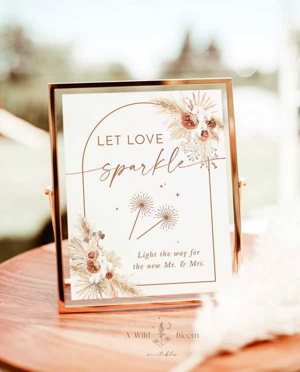 Sparkler Send Off Sign | Let Love Sparkle Sign 