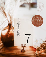 Minimalist Wedding Table Numbers | Modern Wedding Table Number