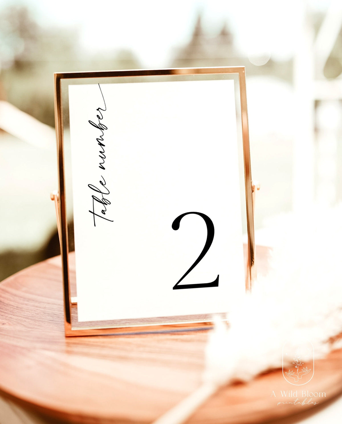 Minimalist Wedding Table Numbers | Modern Wedding Table Number
