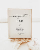 Bridal Shower Margarita Bar Sign | Modern Bridal Brunch Margarita Bar