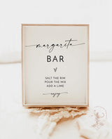 Bridal Shower Margarita Bar Sign | Modern Bridal Brunch Margarita Bar | Minimalist Margarita Bar Sign | Modern Minimalist Bridal Shower | M9