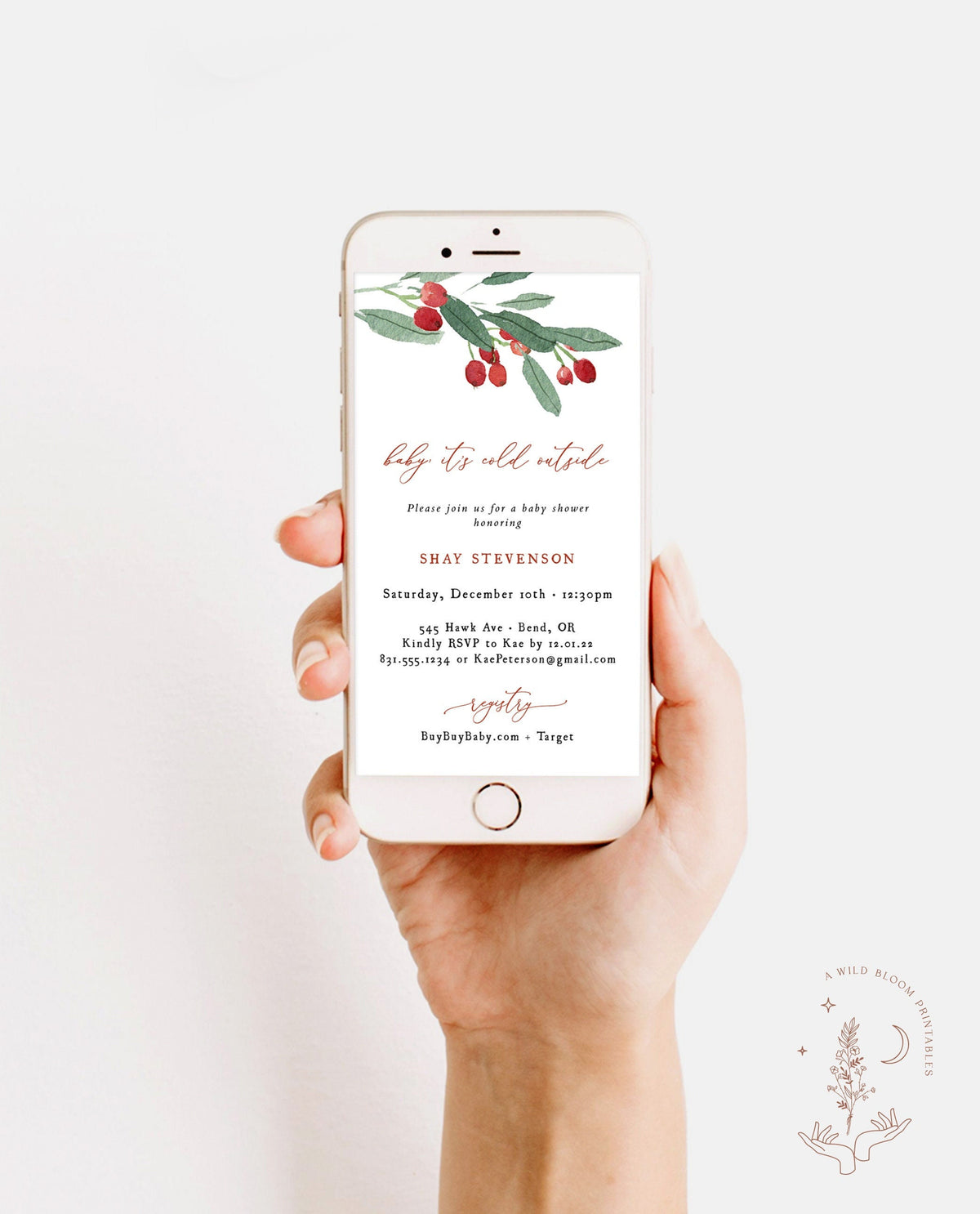 Winter Baby Shower E-Vite Template | Baby It's Cold Outside