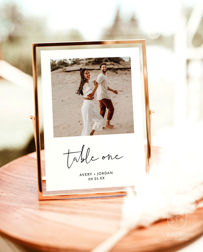 Photo Table Numbers | Wedding Photo Table Numbers