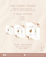 Signature Drinks Sign Template | Boho Signature Cocktail Sign