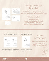 Minimalist Baby Shower Invitation | Modern Baby Shower Bundle