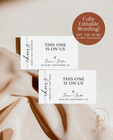 Drink Ticket Template | Minimalist Drink Ticket