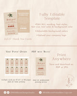 Boho Small Business Thank You Card | Winter Thank You Card Template