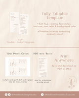 Modern Wedding Program | Fall Wedding