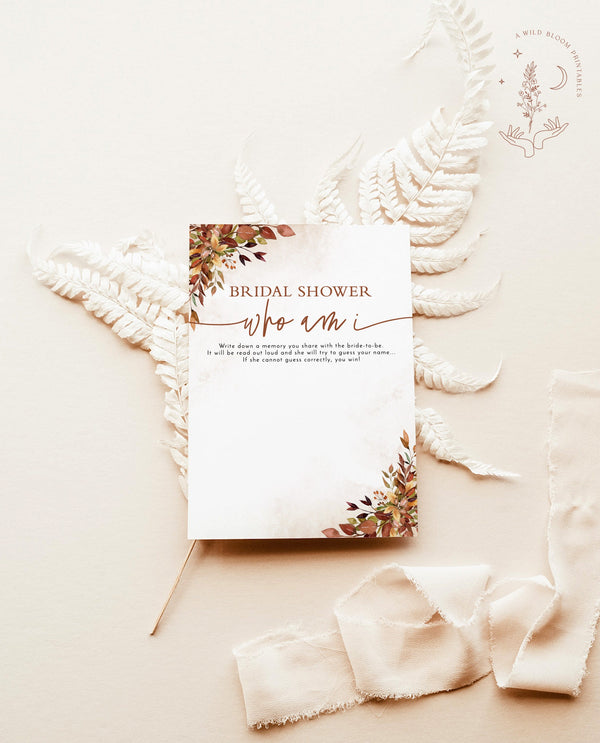 Bridal Shower Memory Game | Fall Bridal Shower Game 