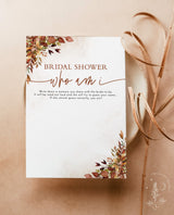 Bridal Shower Memory Game | Fall Bridal Shower Game