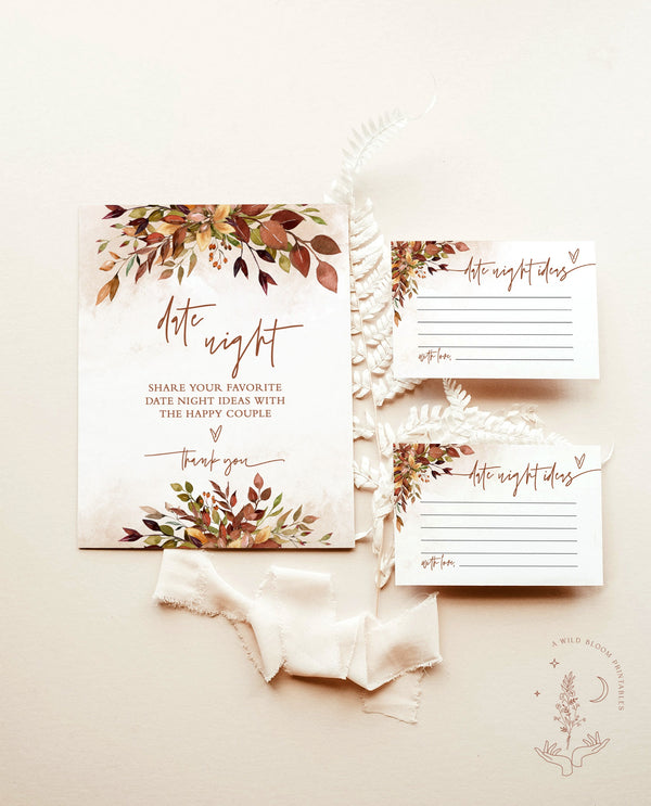 Bridal Shower Date Night Ideas | Date Night Ideas Sign 