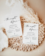 Minimalist Rehearsal Dinner Invitation | Modern Minimalist Wedding Rehearsal Invite