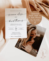 Modern Wedding Invitation Template | Editable Minimalist Wedding Invite