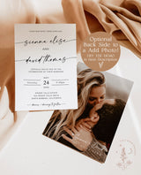 Modern Wedding Invitation Template | Editable Minimalist Wedding Invite | Modern Wedding Invite | Photo Wedding Invitation | M9