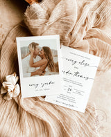 Minimalist Wedding Invitation Template | Editable Modern Wedding Invite