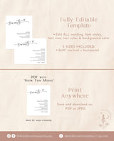 Minimalist Dessert Menu Sign | Sweets Menu