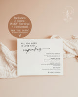 Cupcake Menu Sign | All You Need is Love & Cupcakes