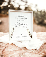 S'more Wedding Sign | Modern Minimalist S'more Sign 