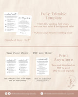 Minimalist Wedding Events Card | Modern Weekend Events