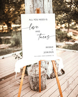 All You Need is Love and Tacos Sign | Minimalist Love & Tacos