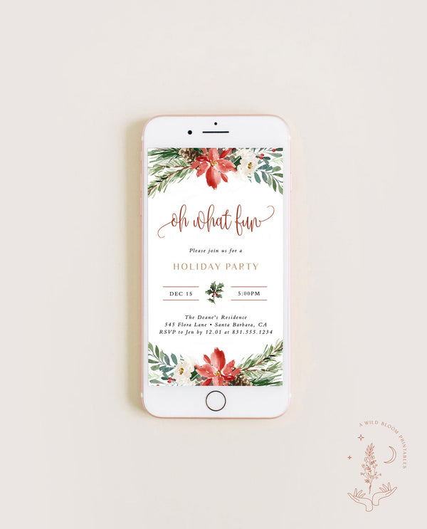 Holiday Party Evite Template | Christmas Party Invite 