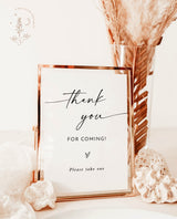 Modern Favors Sign | Minimalist Wedding Favors Sign Template