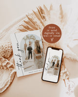 Modern Wedding Photo Thank You Card | Minimalist Wedding Thank You Card