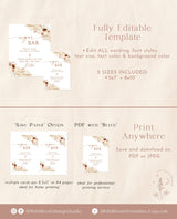 Bohemian Cigar Bar Sign | Pampas Grass Wedding Cigar Sign Template