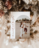 Married and Bright Christmas Card | Minimalist Christmas Photo Card
