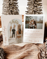 Happy Holidays Card Template | Boho Newlywed Christmas Card