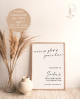 Birthday Party Welcome Sign | Modern Birthday Welcome Sign