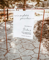 Birthday Party Welcome Sign | Modern Birthday Welcome Sign
