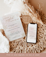Winter Baby Shower Invitation Template | Girl Baby Shower Invite