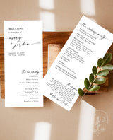 Minimalist Wedding Program | Winter Wedding
