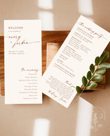 Modern Wedding Program | Fall Wedding